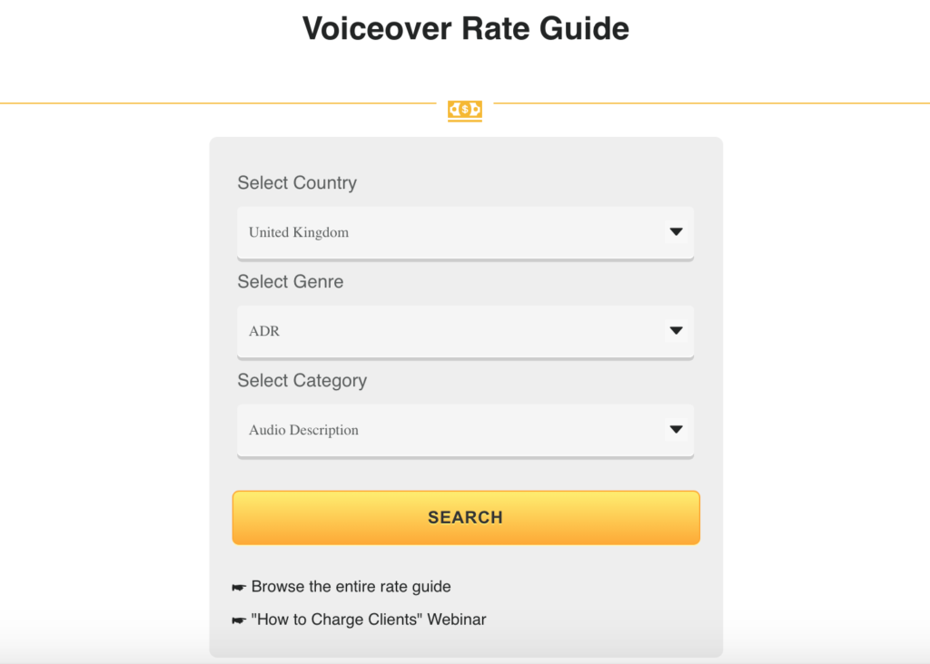 Desktop Rate Guide